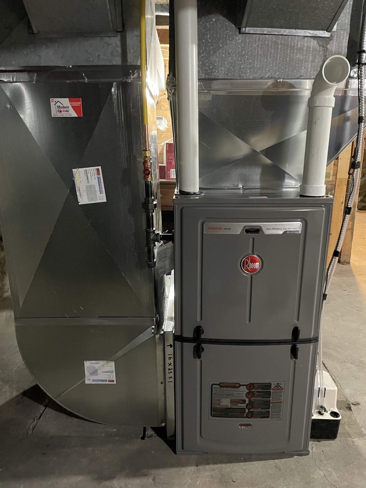 Rheem furnace installation