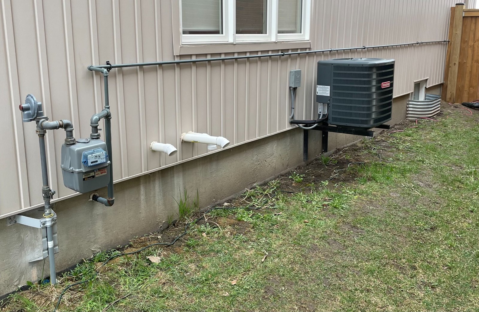 Exterior gas-system installation
