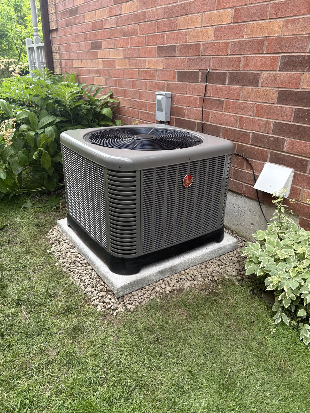 Rheem central air conditioner installed by Modern HVAC